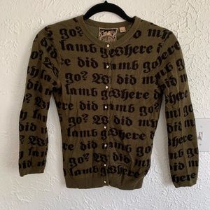 Lamb by Gwen Stefani wdmlg olive cardigan rare